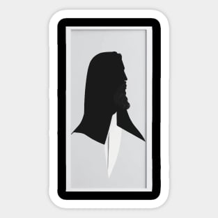 Minimalist and Abstract Jesus Christ Sticker